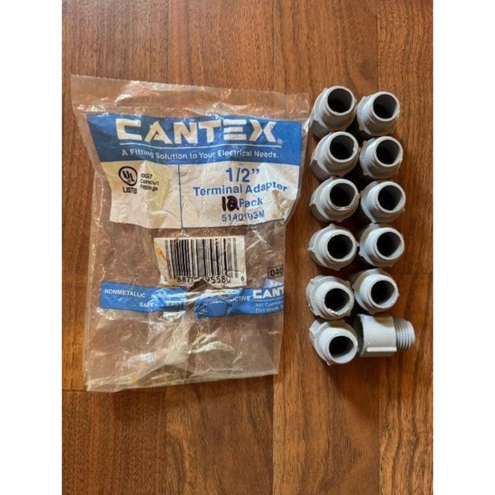 12 PCS Cantex 1/2" Terminal‎ Adapters 93G7 5140103M